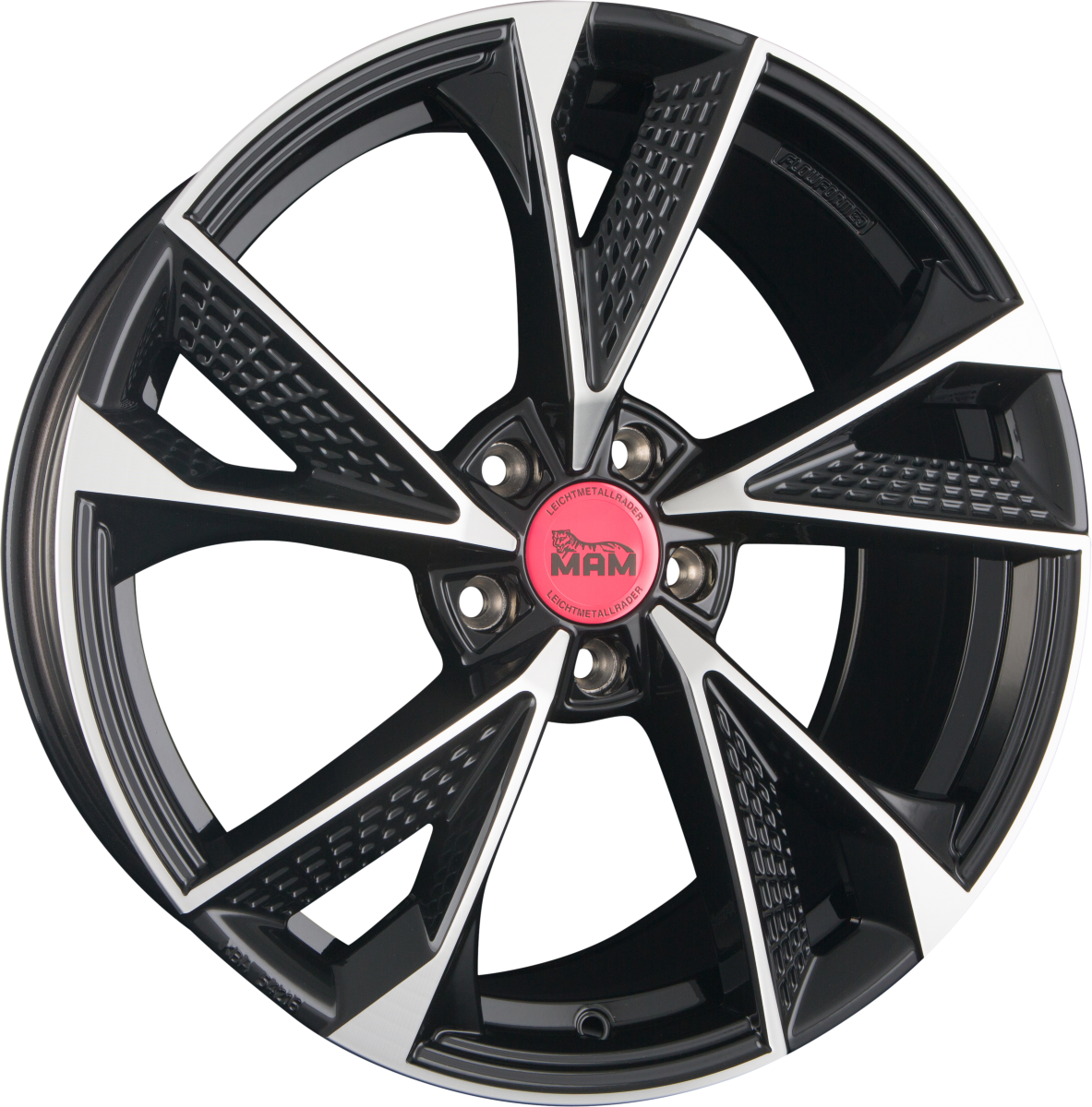 MAM RS6 black front polish Alufelge 8.5x20 Zoll ET30 LK 5x112 ML66.6 – Bild 4