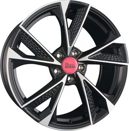 MAM RS6 black front polish Alufelge 8.5x20 Zoll ET30 LK 5x112 ML66.6 – Bild 4
