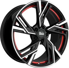 MAM RS5 black front polish red inside Alufelge 6.5x16 Zoll ET35 LK 4x100 ML63.4