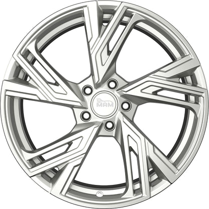 MAM RS5 silver painted Alufelge 8.5x20 Zoll ET30 LK 5x112 ML66.6 – Bild 2