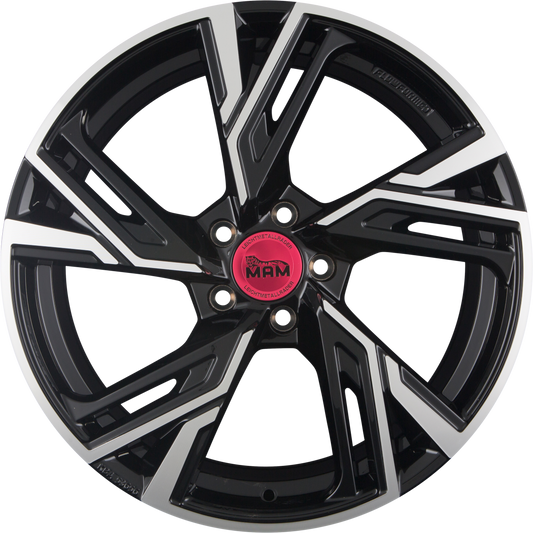MAM RS5 Black Front Polish (BFP) Alufelge 7.5x17 Zoll ET55 LK 5x108 ML63.4