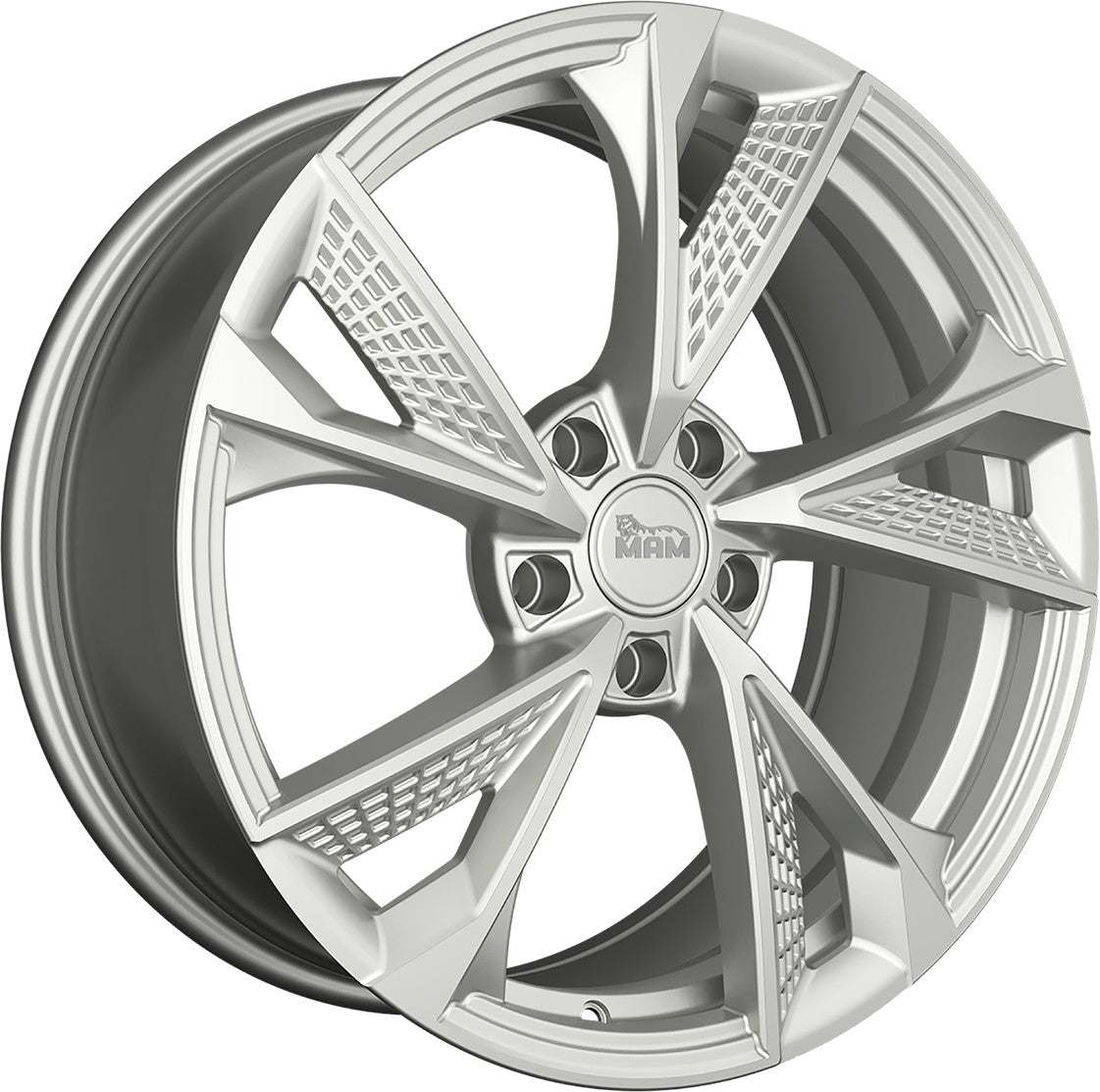 MAM RS6 silver painted Alufelge 8x18 Zoll ET40 LK 5x108 ML72.6