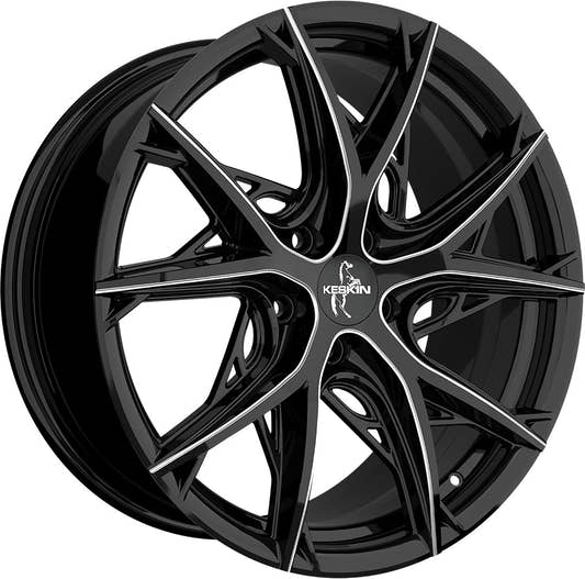 Keskin KT24 Thunder black secret diamond Alufelge 8.5x19 Zoll ET45 LK 5x112 ML66.6