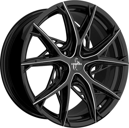 Keskin KT24 Thunder black secret diamond Alufelge 8.5x19 Zoll ET45 LK 5x112 ML66.6