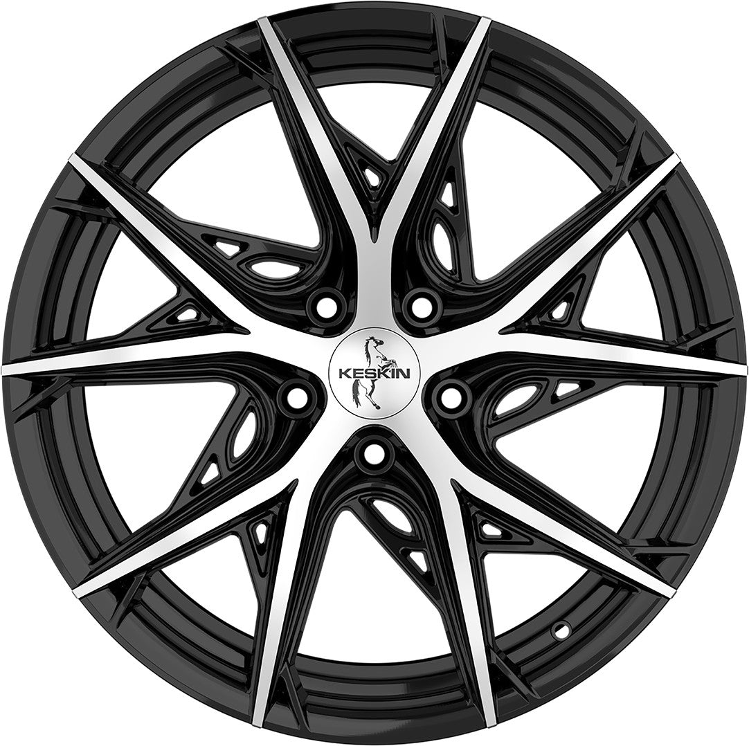 Keskin KT24C Thunder black front polish Alufelge 8.5x19 Zoll ET35 LK 5x114.3 ML72.6 – Bild 2