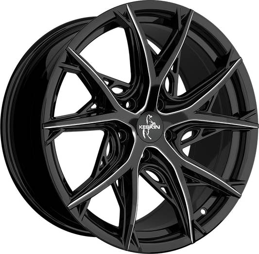 Keskin KT24C Thunder black secret diamond Alufelge 8.5x19 Zoll ET35 LK 5x114.3 ML72.6