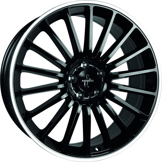 Keskin KT15 Speed black lip polish Alufelge 7x16 Zoll ET35 LK 4x100 ML63.4