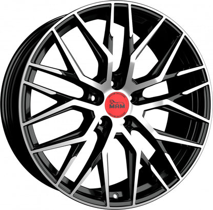 MAM RS4 black front polish Alufelge 7x16 Zoll ET40 LK 5x108 ML72.6