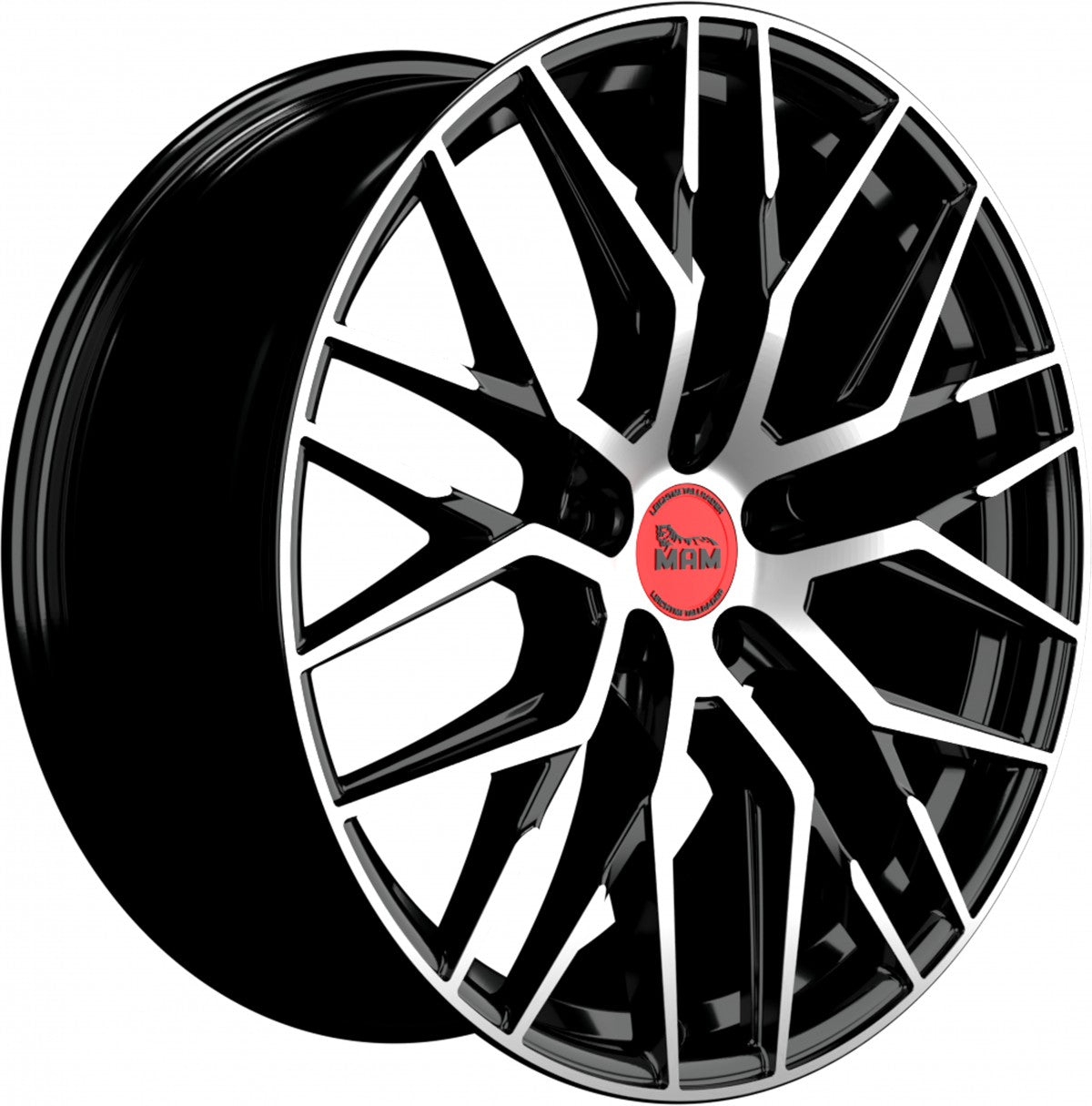 MAM RS4 black front polish Alufelge 7x16 Zoll ET40 LK 5x108 ML72.6 – Bild 3