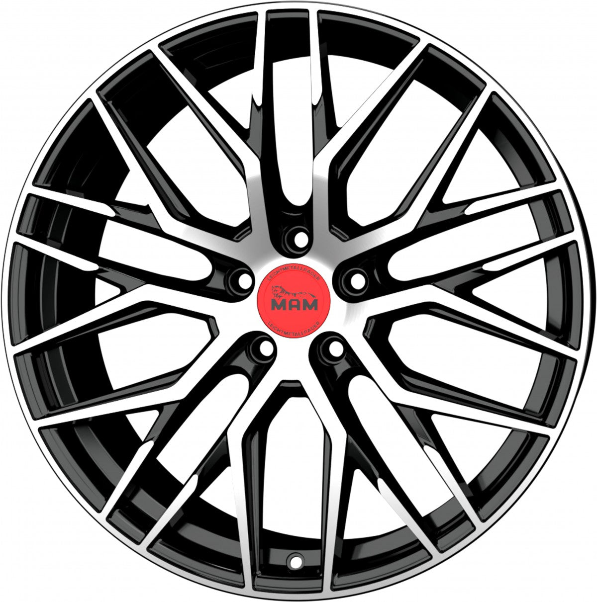 MAM RS4 black front polish Alufelge 7x16 Zoll ET40 LK 5x108 ML72.6 – Bild 5