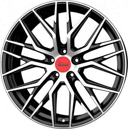 MAM RS4 black front polish Alufelge 7x16 Zoll ET40 LK 5x108 ML72.6 – Bild 5