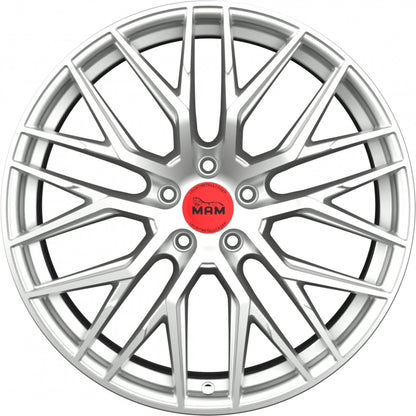 MAM RS4 matt silver painted Alufelge 7x16 Zoll ET40 LK 5x114.3 ML72.6 – Bild 2