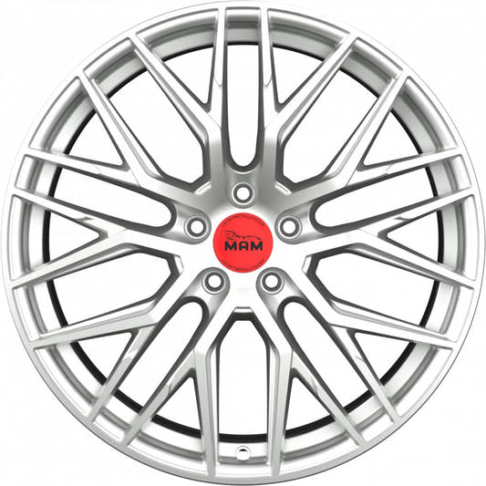 MAM RS4 matt silver painted Alufelge 7x16 Zoll ET50 LK 5x120 ML65.1 – Bild 2