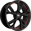 MAM RS6 black painted red inside Alufelge 7.5x17 Zoll ET35 LK 5x100 ML63.4
