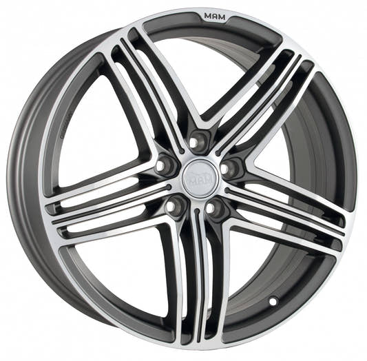 MAM MAM11 titan grey front polish Alufelge 8x18 Zoll ET42 LK 5x112 ML66.5