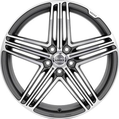 MAM MAM11 titan grey front polish Alufelge 8x18 Zoll ET42 LK 5x112 ML66.5 – Bild 2