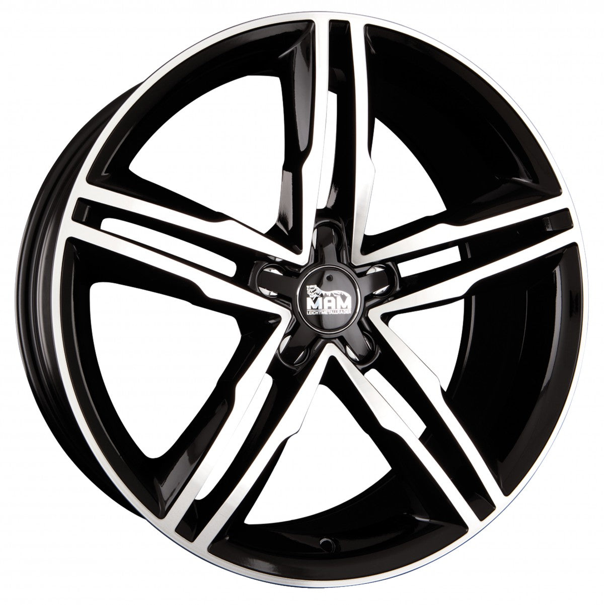 MAM A1 black front polish Alufelge 8x19 Zoll ET30 LK 5x112 ML66.5