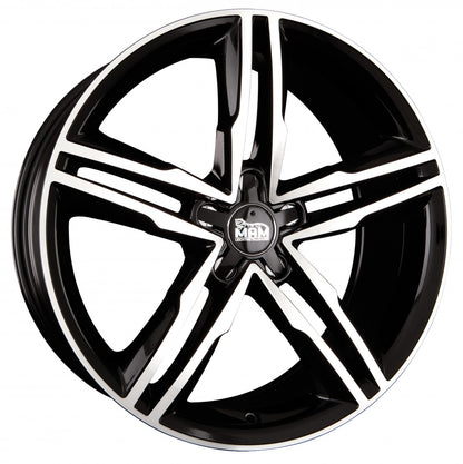 MAM A1 black front polish Alufelge 8x19 Zoll ET42 LK 5x112 ML66.5