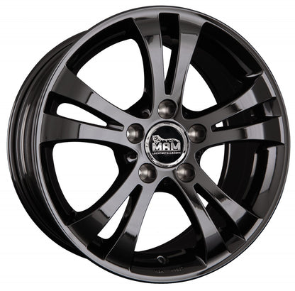 MAM D2 black painted Alufelge 6x15 Zoll ET42 LK 5x112 ML57.1