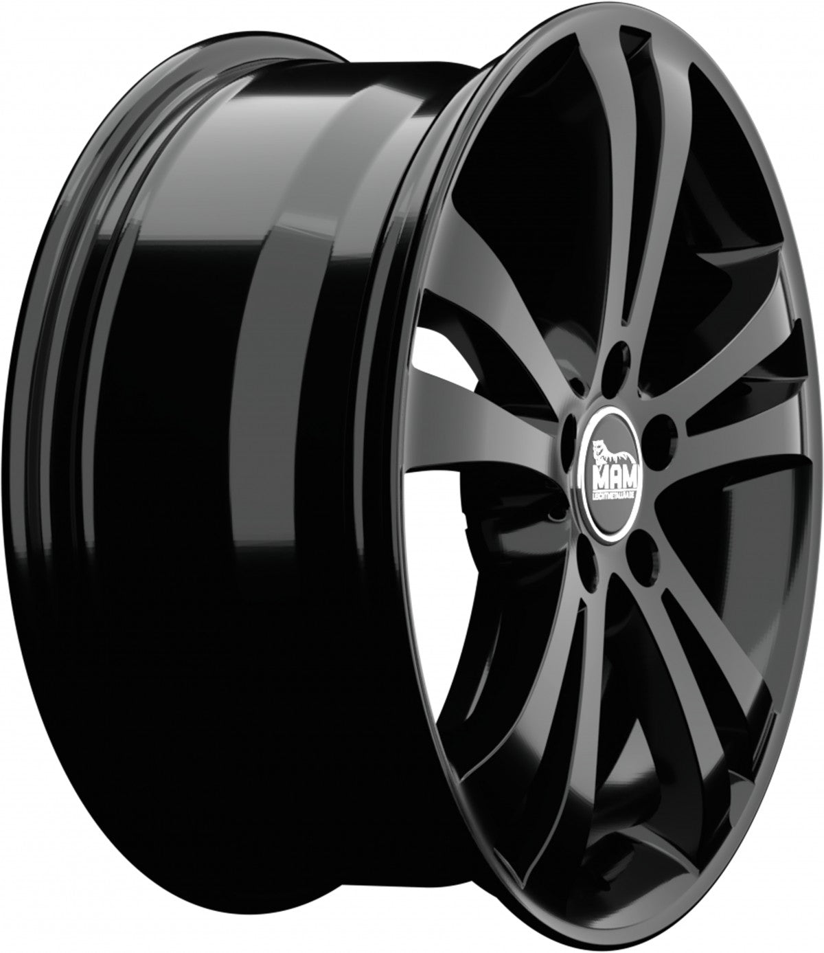 MAM D2 black painted Alufelge 6x15 Zoll ET42 LK 5x112 ML57.1 – Bild 4