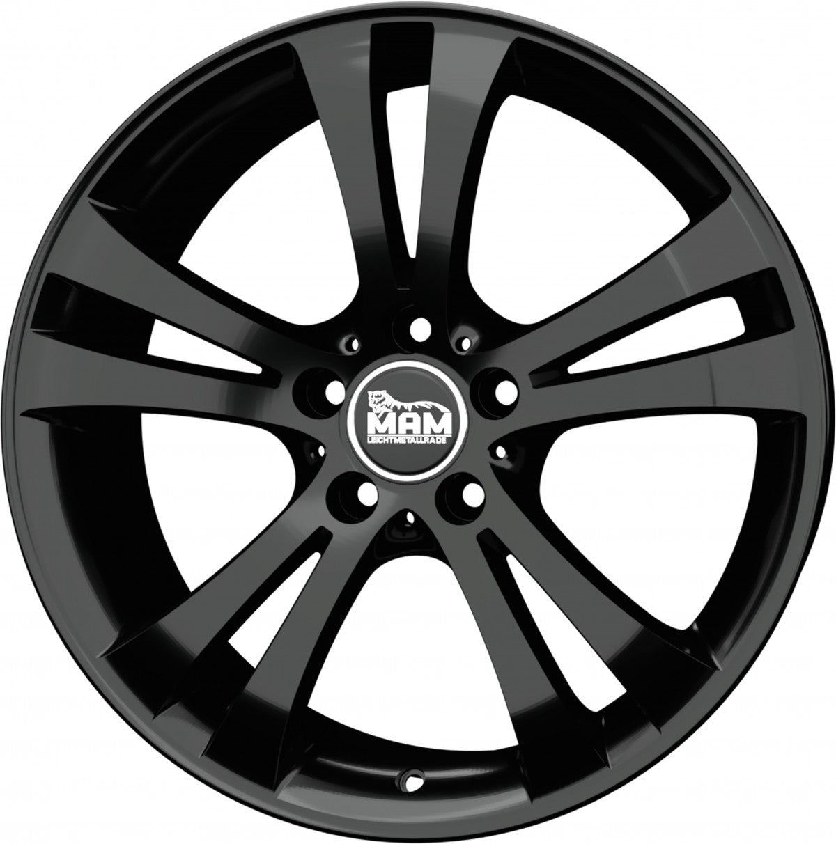 MAM D2 black painted Alufelge 6x15 Zoll ET42 LK 5x112 ML57.1 – Bild 5