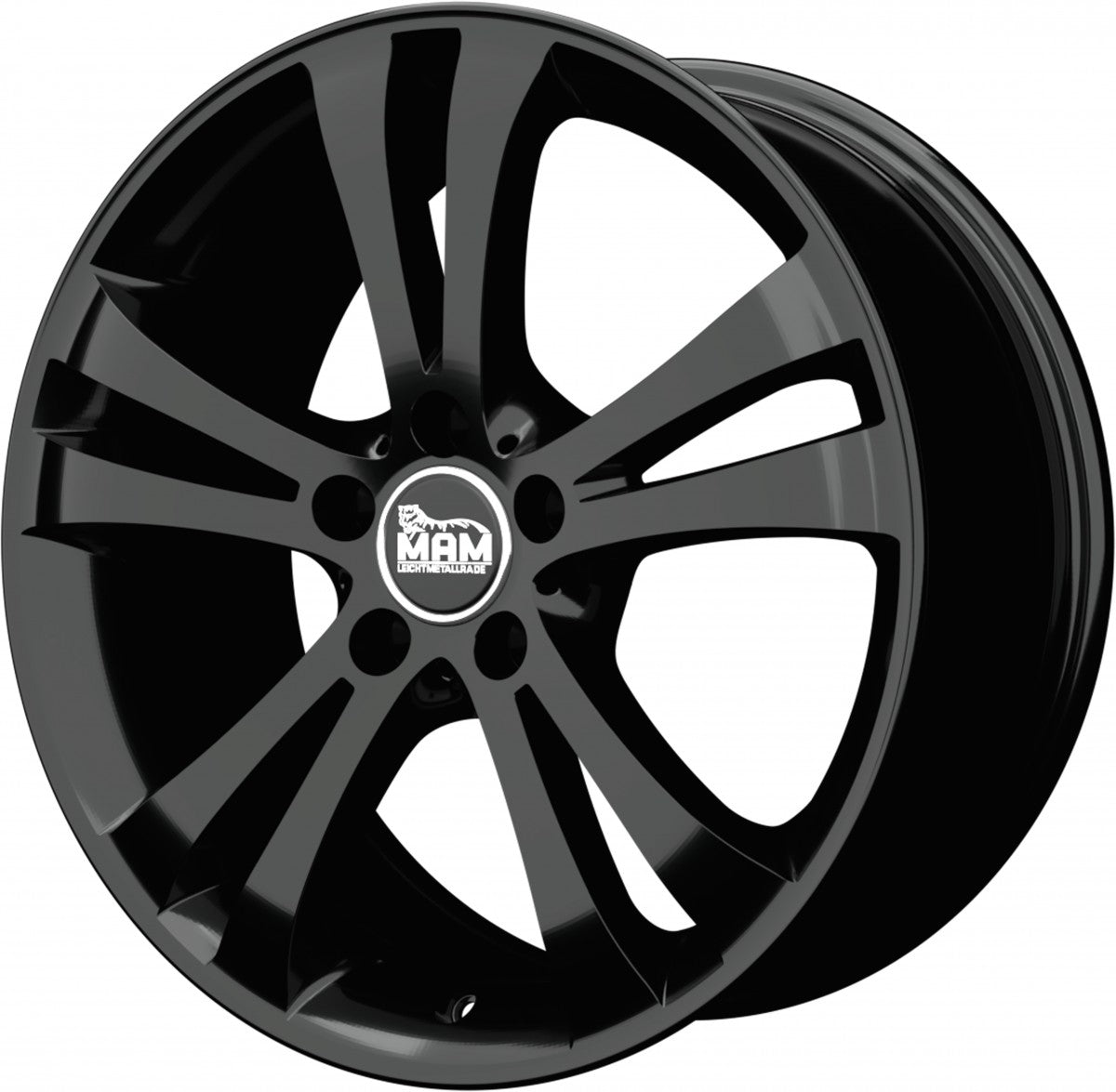 MAM D2 black painted Alufelge 6x15 Zoll ET42 LK 5x112 ML57.1 – Bild 6