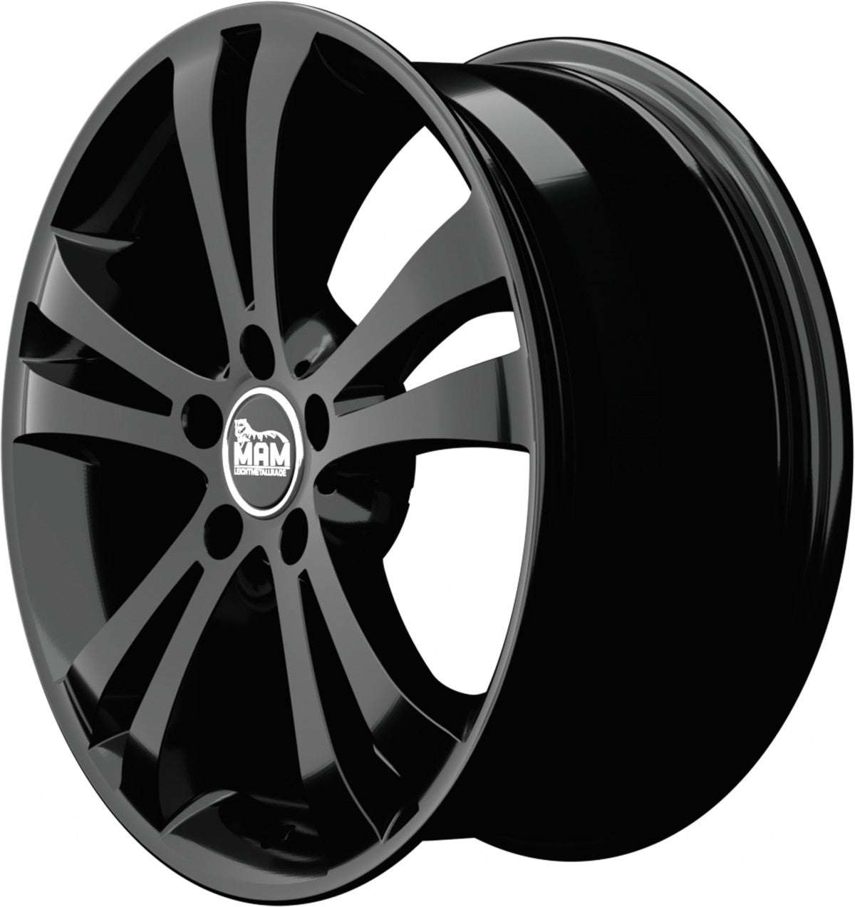 MAM D2 black painted Alufelge 6x15 Zoll ET42 LK 5x112 ML57.1 – Bild 7