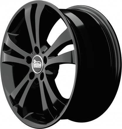 MAM D2 black painted Alufelge 6x15 Zoll ET42 LK 5x112 ML57.1 – Bild 7