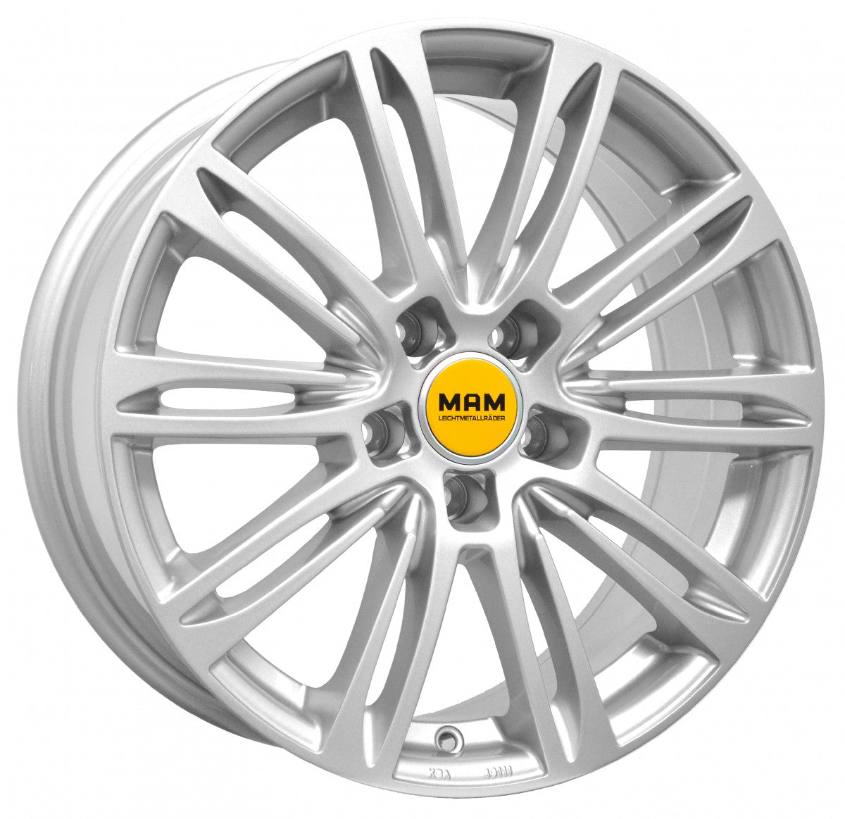 MAM A4 silver painted Alufelge 7x16 Zoll ET48 LK 5x112 ML66.6
