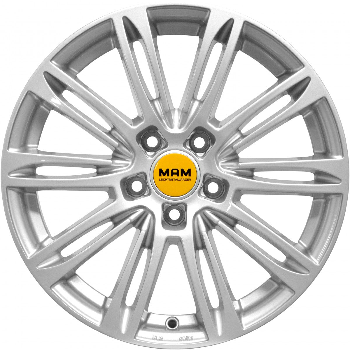 MAM A4 silver painted Alufelge 7x16 Zoll ET48 LK 5x112 ML66.6 – Bild 2