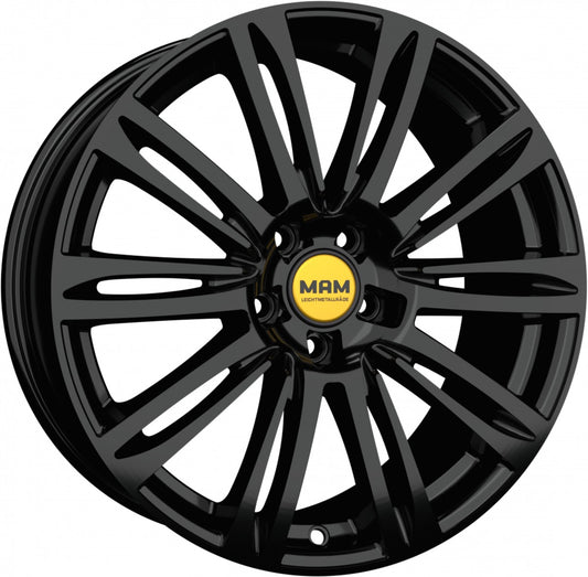 MAM A4 black painted Alufelge 7.5x17 Zoll ET37 LK 5x100 ML63.4