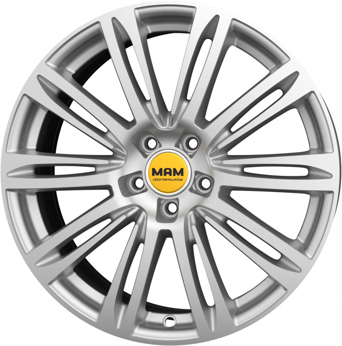 MAM A4 silver painted Alufelge 7.5x17 Zoll ET37 LK 5x100 ML63.4 – Bild 5