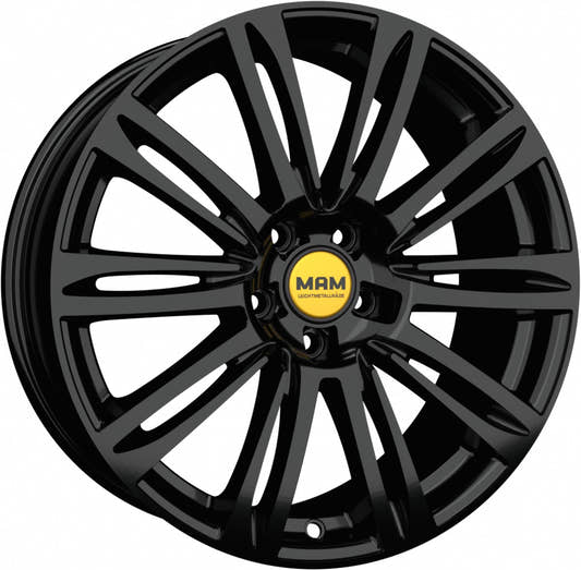 MAM A4 black painted Alufelge 7.5x17 Zoll ET40 LK 5x115 ML70.2