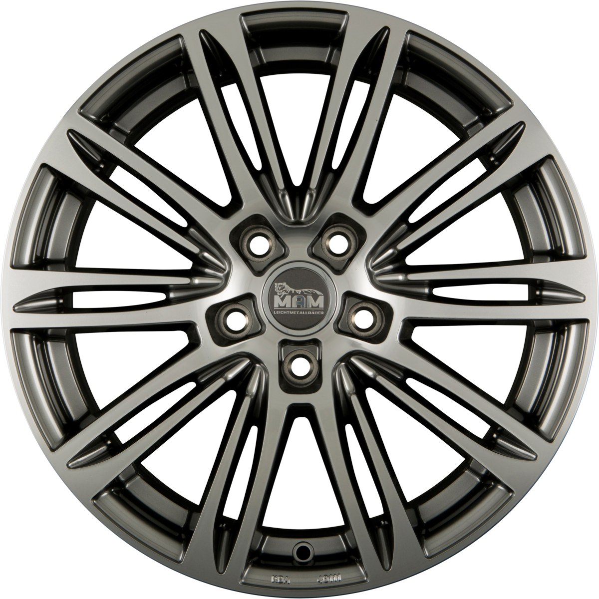 MAM A4 Hyper Front Polish (HFP) Alufelge 7.5x17 Zoll ET38 LK 5x114.3 ML72.6