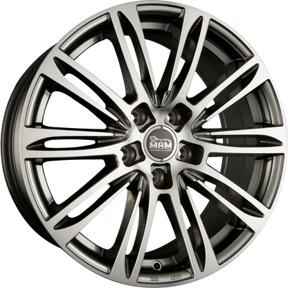 MAM A4 Hyper Front Polish (HFP) Alufelge 7.5x17 Zoll ET38 LK 5x114.3 ML72.6 – Bild 2