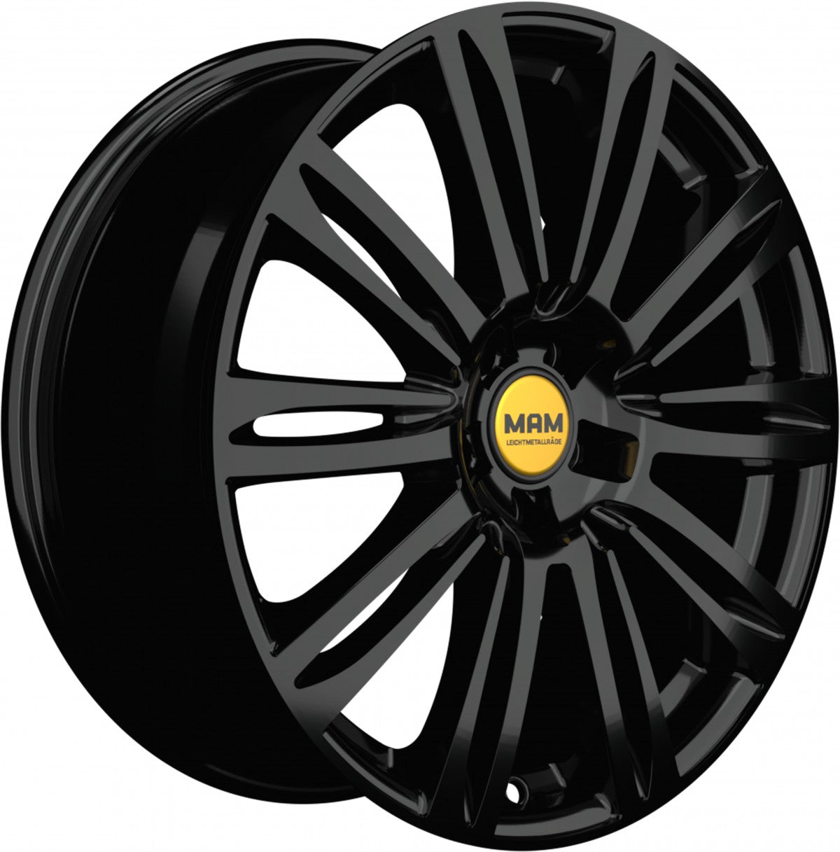 MAM A4 black painted Alufelge 8x19 Zoll ET45 LK 5x112 ML66.5 – Bild 3