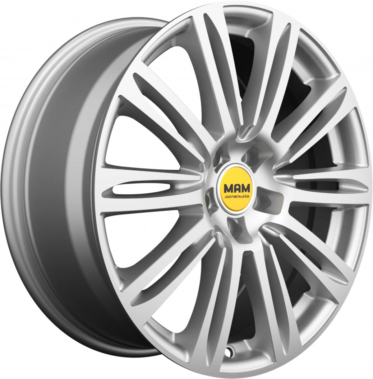 MAM A4 silver painted Alufelge 8x19 Zoll ET45 LK 5x112 ML66.5 – Bild 3