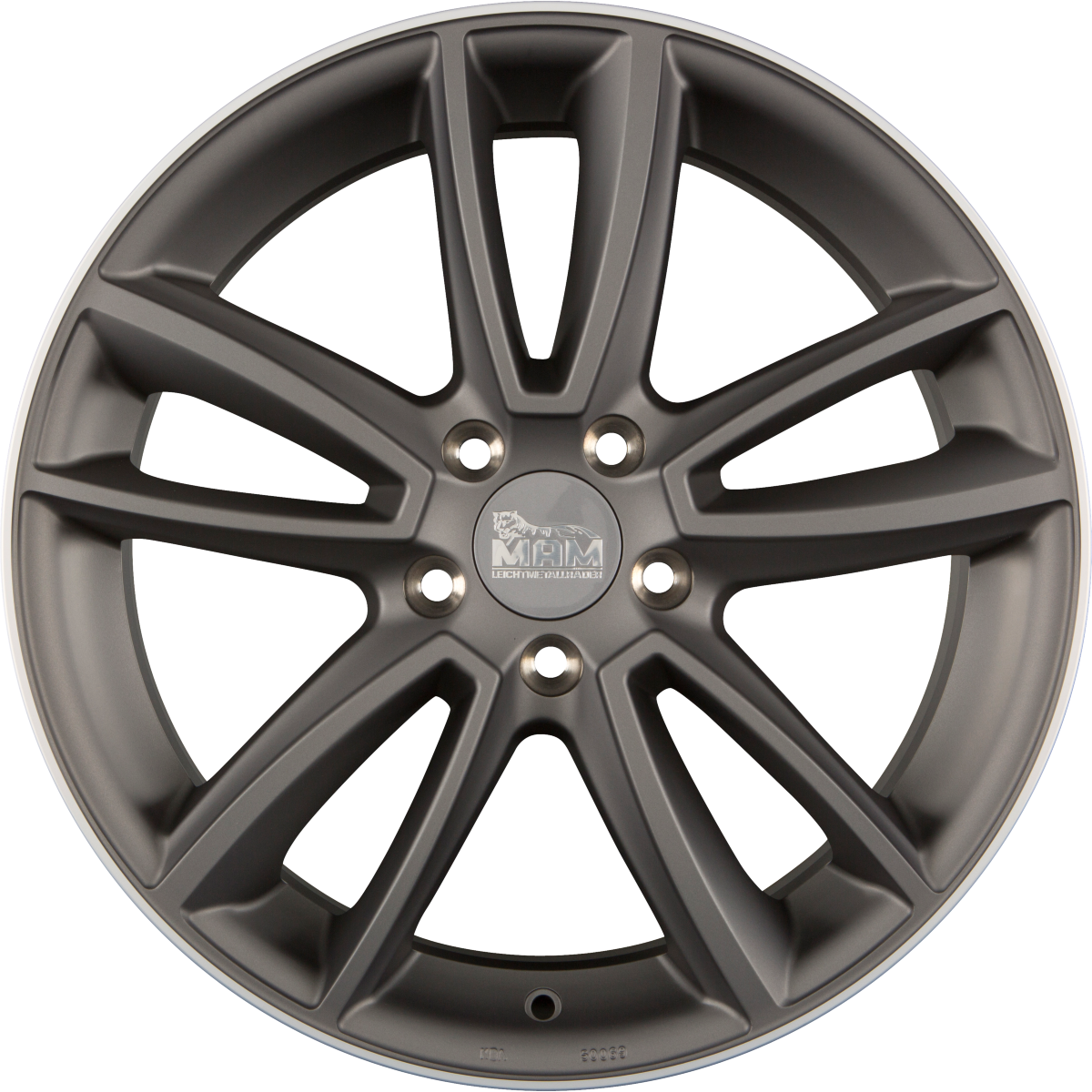 MAM A7 Titan Grey Lip Polish (TGLP) Alufelge 8x19 Zoll ET30 LK 5x112 ML66.6