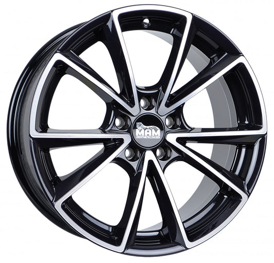 MAM A5 black front polish Alufelge 8x19 Zoll ET45 LK 5x112 ML66.6