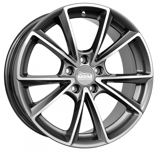 MAM A5 palladium front polish Alufelge 8x19 Zoll ET30 LK 5x112 ML66.6
