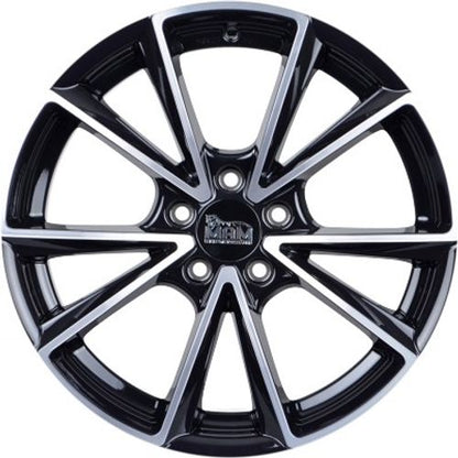 MAM A5 matt black front polish Alufelge 8x18 Zoll ET45 LK 5x112 ML66.6 – Bild 2