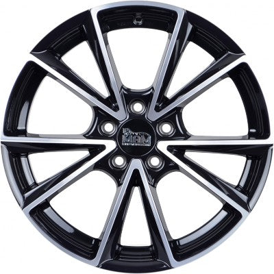 MAM A5 matt black front polish Alufelge 8x18 Zoll ET45 LK 5x112 ML66.6 – Bild 2
