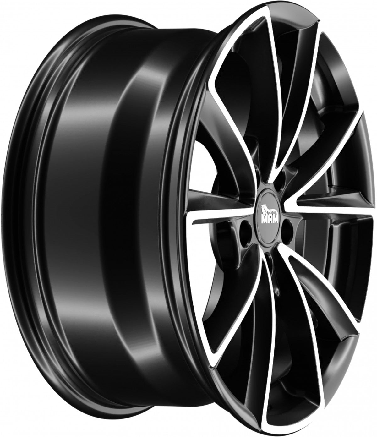 MAM A5 matt black front polish Alufelge 8x18 Zoll ET45 LK 5x112 ML66.6 – Bild 4