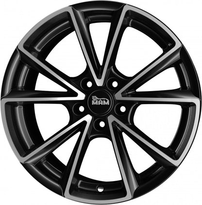 MAM A5 matt black front polish Alufelge 8x18 Zoll ET45 LK 5x112 ML66.6 – Bild 5