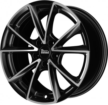 MAM A5 matt black front polish Alufelge 8x18 Zoll ET45 LK 5x112 ML66.6 – Bild 6