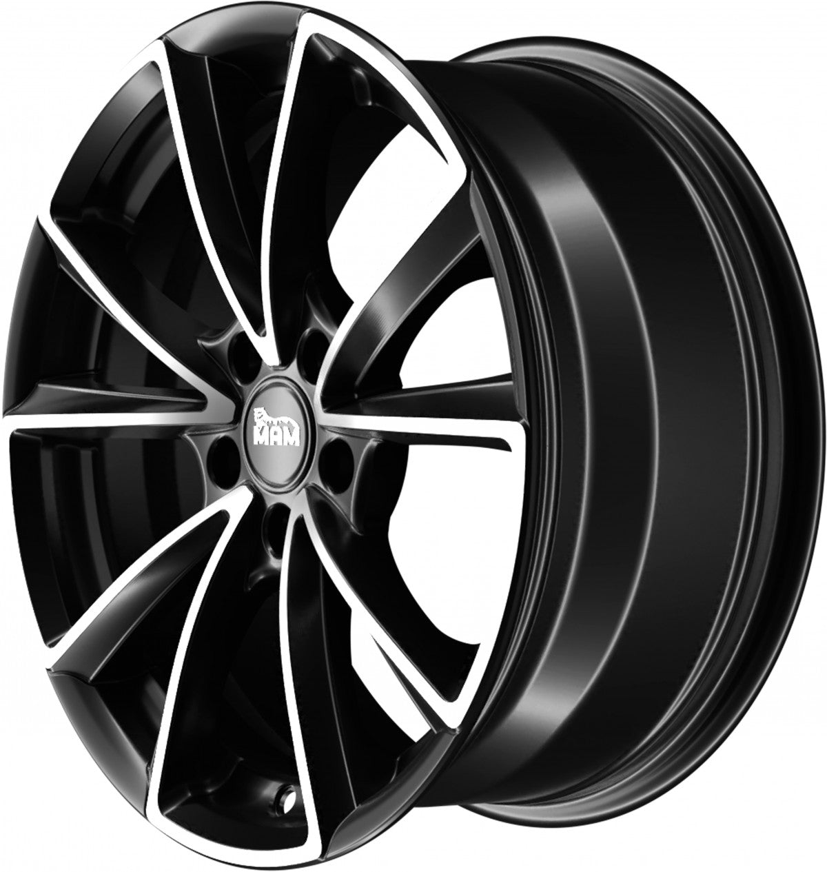 MAM A5 matt black front polish Alufelge 8x18 Zoll ET45 LK 5x112 ML66.6 – Bild 7