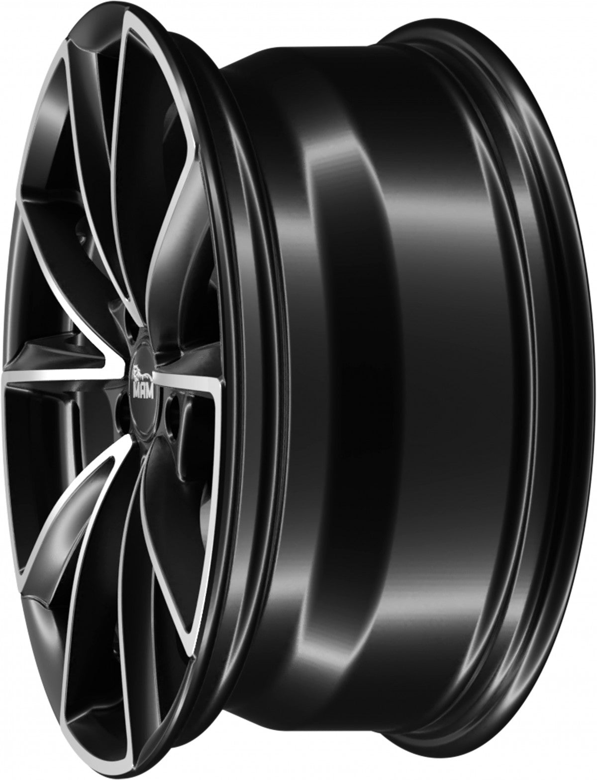 MAM A5 matt black front polish Alufelge 8x18 Zoll ET45 LK 5x112 ML66.6 – Bild 8