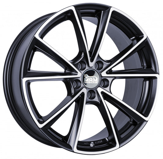 MAM A5 matt black front polish Alufelge 8x19 Zoll ET30 LK 5x112 ML66.6