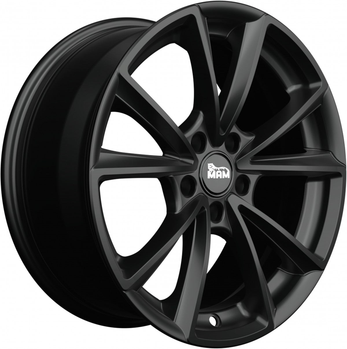 MAM A5 matt black painted Alufelge 8x18 Zoll ET45 LK 5x112 ML66.6 – Bild 3