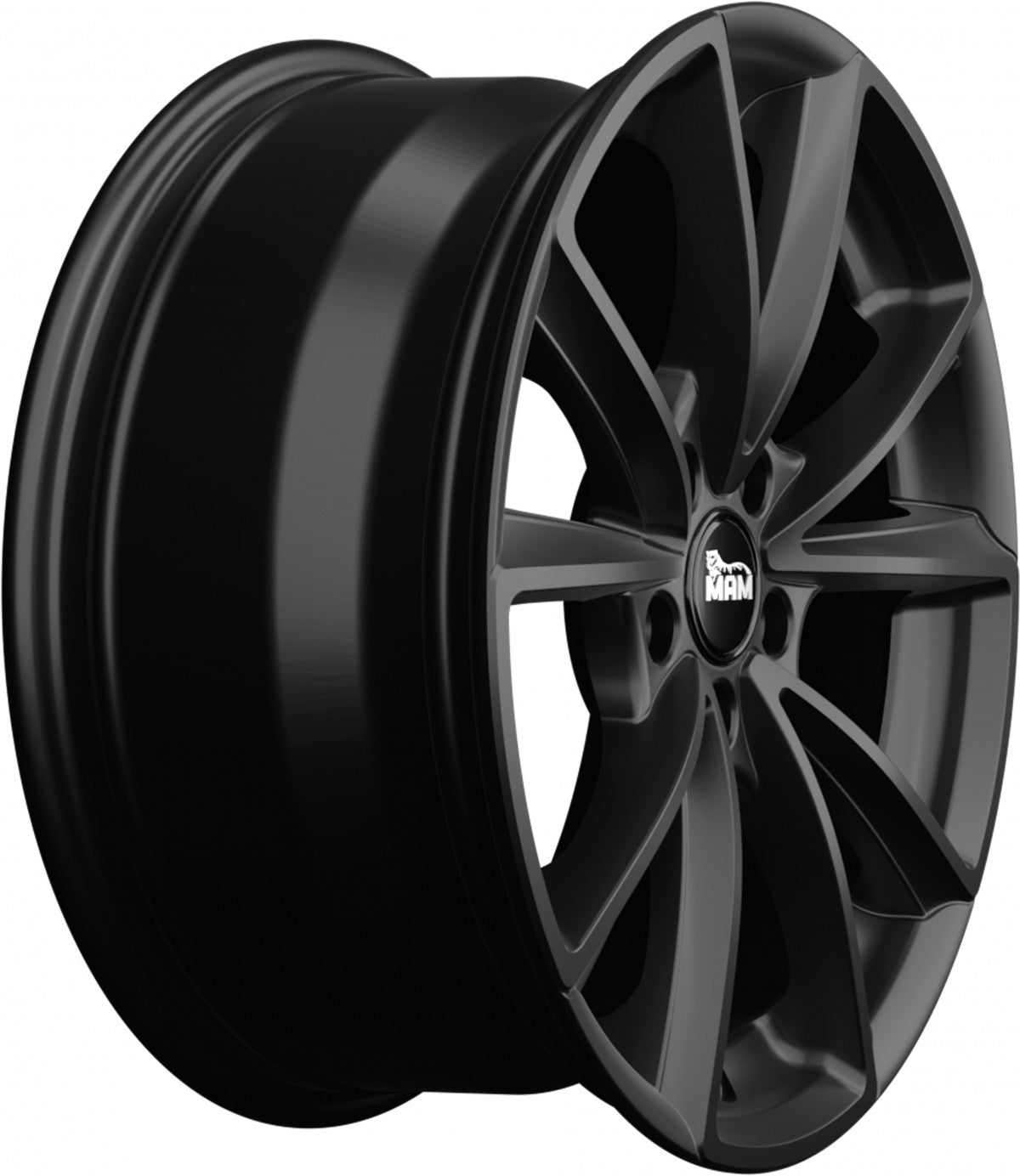 MAM A5 matt black painted Alufelge 8x18 Zoll ET45 LK 5x112 ML66.6 – Bild 4